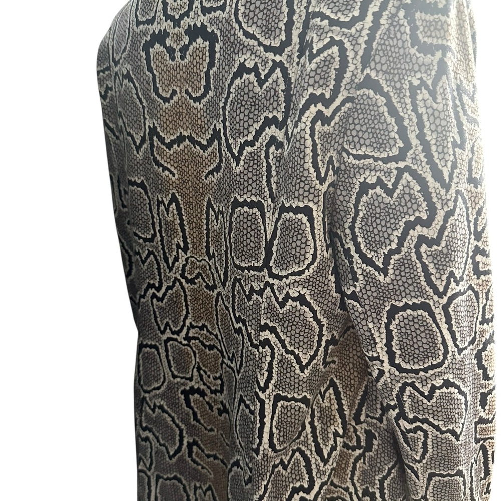 CAbi Snake Print Blazer - Black and Brown 10 Buttoned - Picture 2 of 9